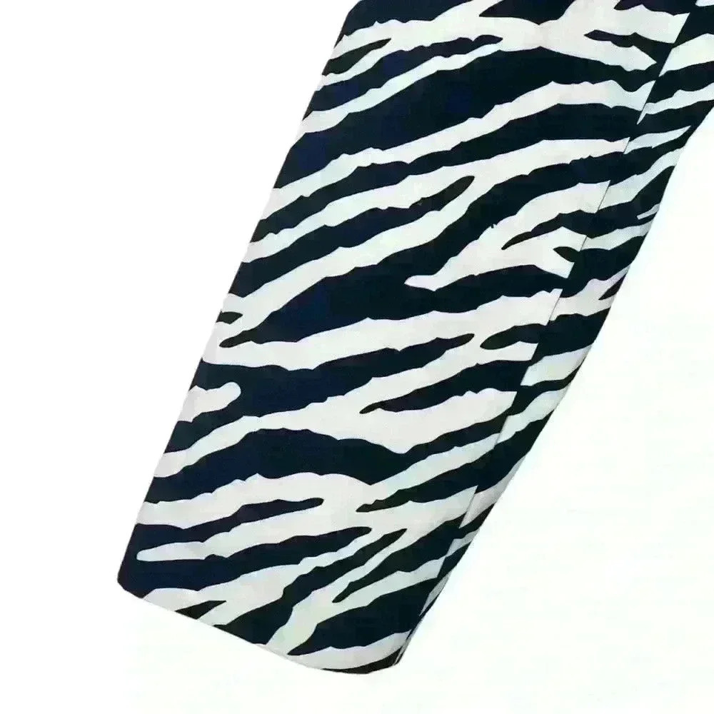 Sao Paulo Zebra Print  Size 12 Trench Coat - Boho Chic Animal Print Sexy Belted - Picture 11 of 16